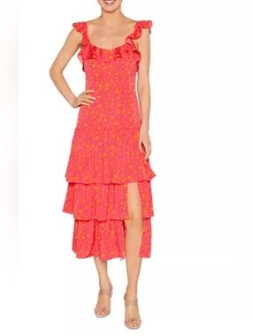 LIKELYJanie Floral Print Tiered Skirt Dress Size 0